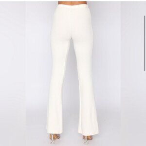 White Fox Ribbed Pants